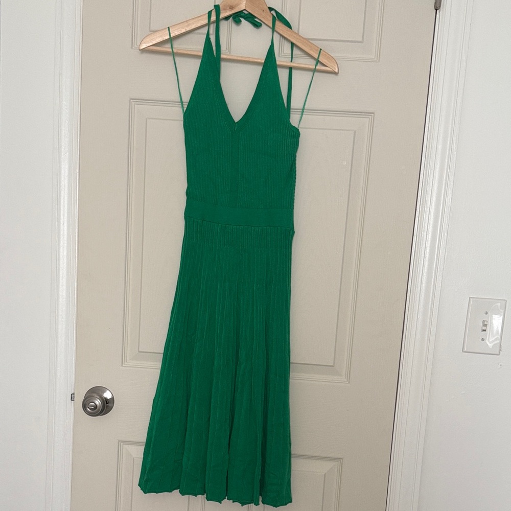 a new day Vibrant Green halter knit Dress